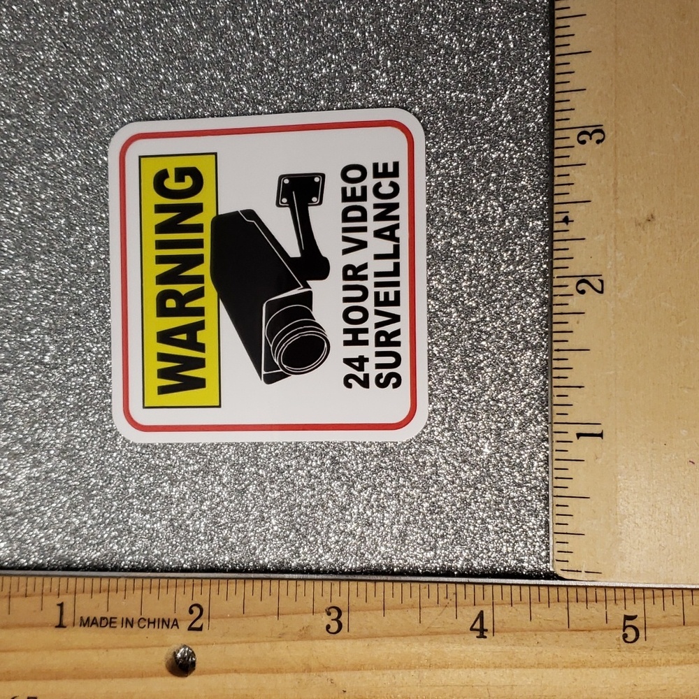 SIGN WATERPOOF Sticker Warning - Picture 2 of 7
